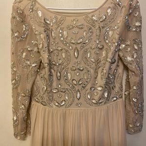 BHLDN Aiden Mattox blush gown.